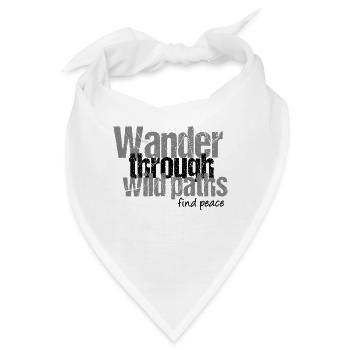 Wandere durch wilde Pfade - Bandana - Weiß - Vorne
