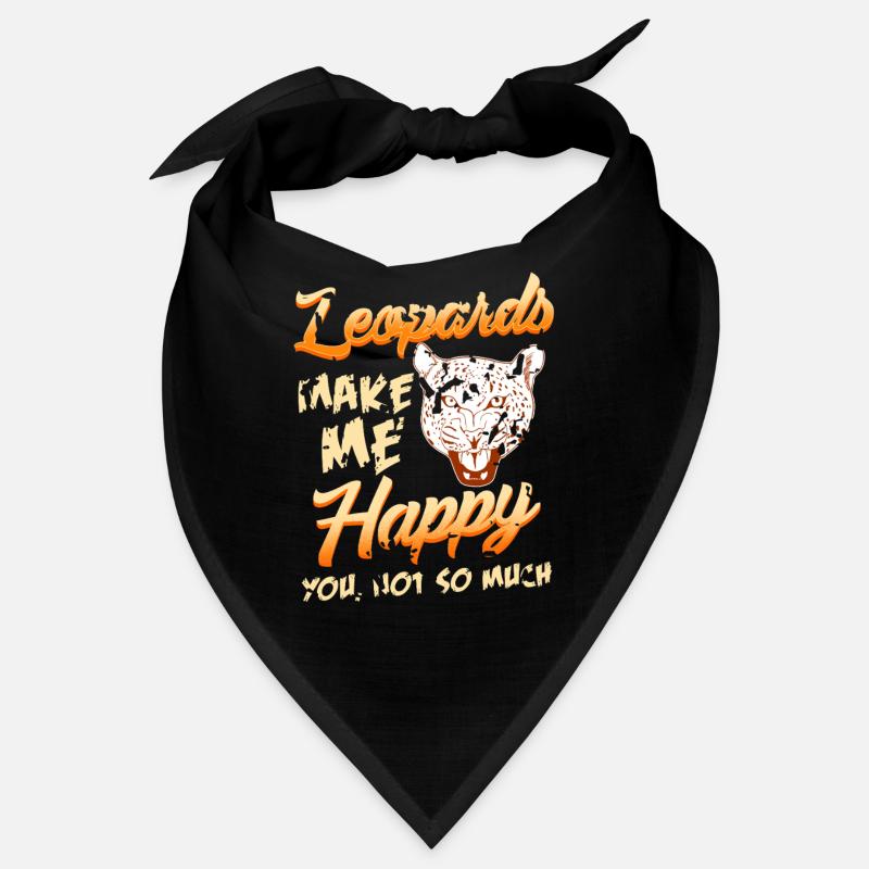 Léopards me rendent heureux Sarcastique chat sauvage Humeur Bandana