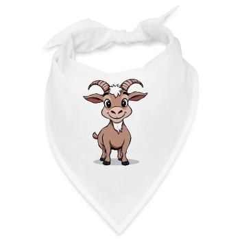 Charming Ziegenmotiv für Kinderkleidung - Bandana - Weiß - Vorne