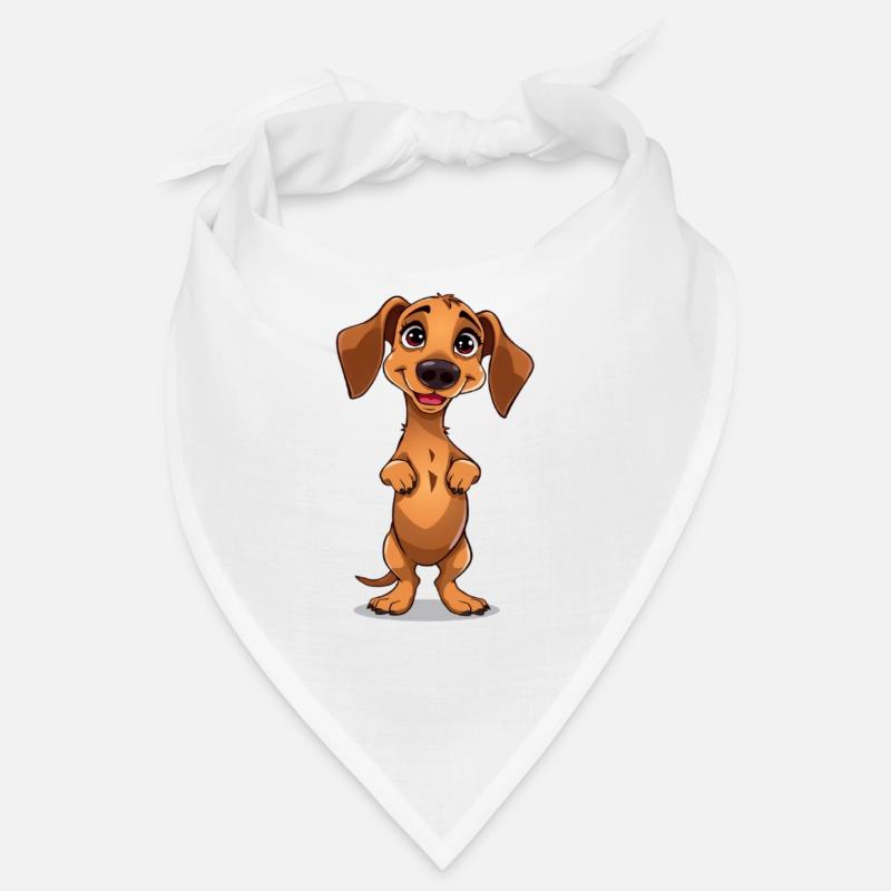 Dessin animé teckel drôle Bandana