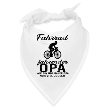 bester Opa Fahrrad Mountainbike Radeln Kritzeln Mä - Bandana - Weiß - Vorne
