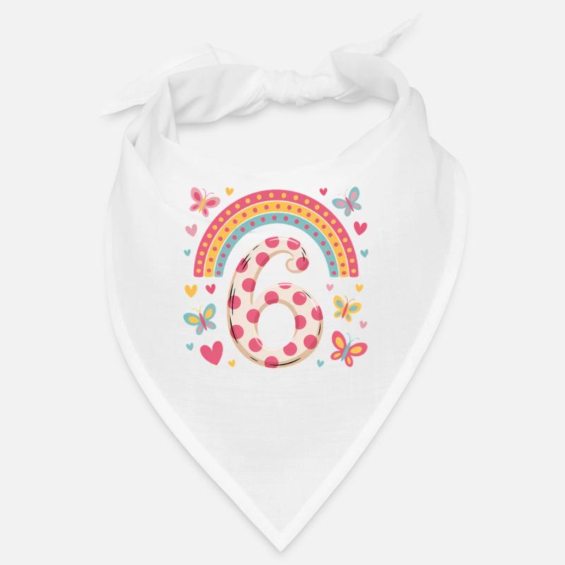 Regenbogen Schmetterling 6. Geburtstag Mädchen Bandana