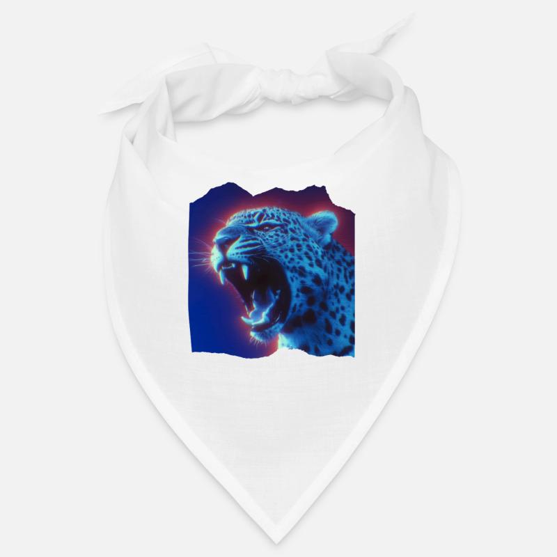 Titel: Neon Leopard – Synthwave VHS Retro 80er Loo Bandana