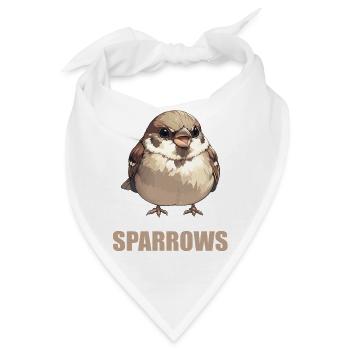 Spatzen Spatz - Bandana - Weiß - Vorne