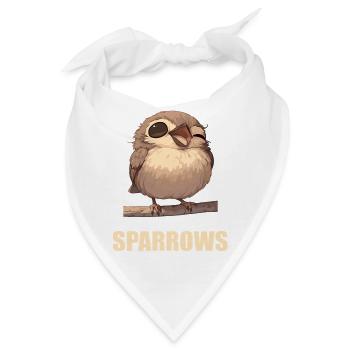 Spatzen Spatz - Bandana - Weiß - Vorne
