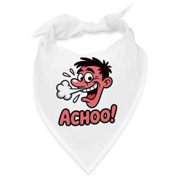 Skurriles Niesen-Cartoon-Design - Bandana - Weiß - Vorne