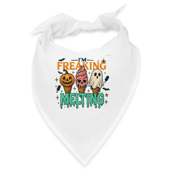 Halloween Eiscreme Grusel Design - Bandana - Weiß - Vorne