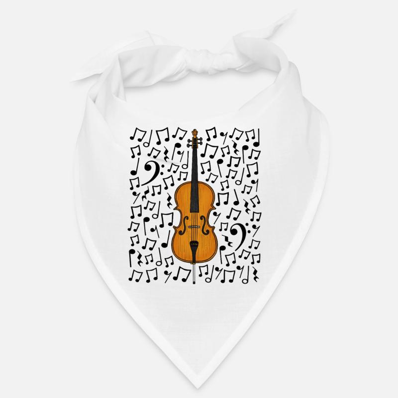 Cello Musical Notes Cellist String Musician Bandana