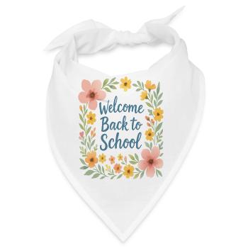Blumendesign für den Schulanfang - Bandana - Weiß - Vorne