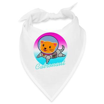 Catronaut Space Cat Cute Astronaut Humor - Bandana - Weiß - Vorne