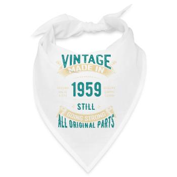 Vintage 1959 Retro-Applikationsabzeichen - Bandana - Weiß - Vorne