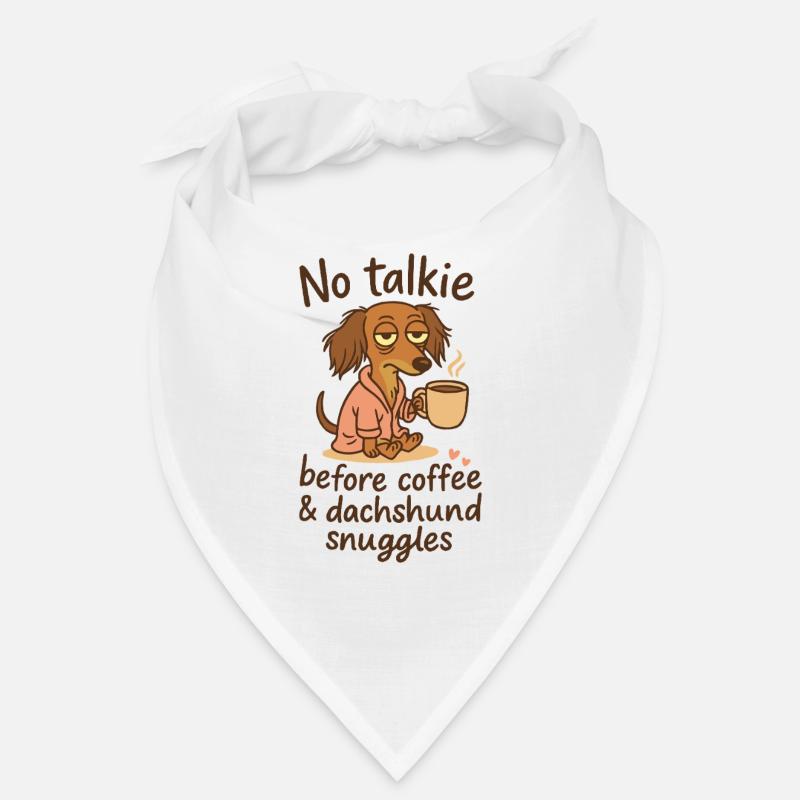 Pas de talkie avant le café Teckel Café Weenie Bandana