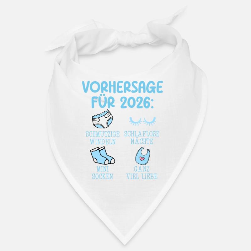 Werdende Mutter 2026 VORHERSAGE Lustiges - Bandana - Weiß