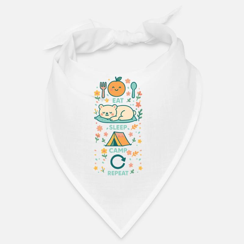 Manger Dormir Camp Répéter Funny Camper Bandana