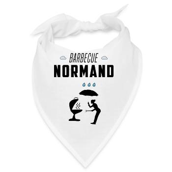 Normandie Barbecue Normandie Geschenkidee - Bandana - Weiß - Vorne