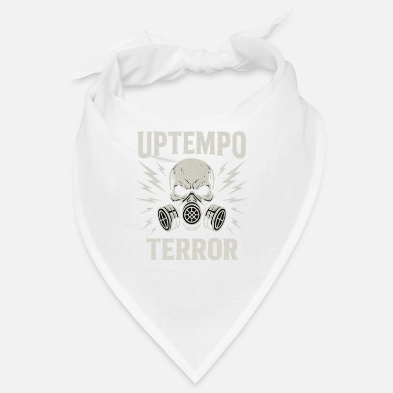 Uptempo Terror Shirt – Hardcore Techno - Bandana - Weiß