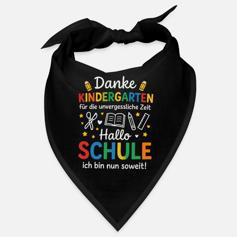 Danke Kindergarten Hallo Schule Einschulung Bandana