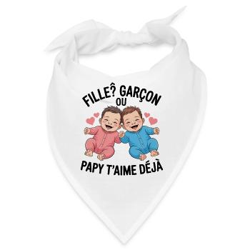 Gender Reveal Opa Party Baby Gender Reveal - Bandana - Weiß - Vorne