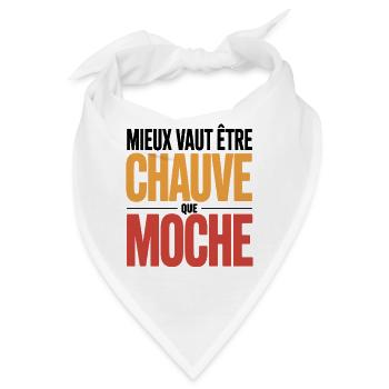 Besser Glatze sein Glatze Humor Lustiges Geschenk - Bandana - Weiß - Vorne