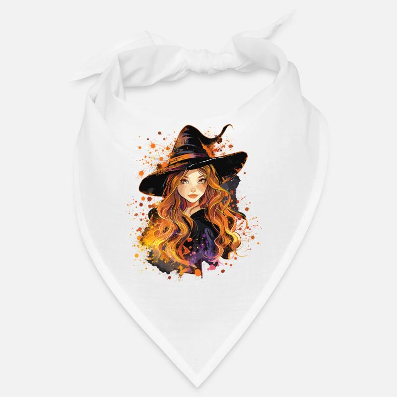 Effrayant Pin-up Sorcière Halloween Bandana