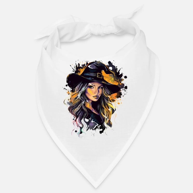 Effrayant Pin-up Sorcière Halloween Bandana