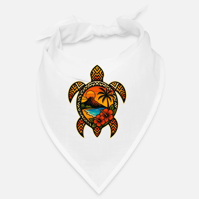 Tropical Sunset Turtle Design Bandana