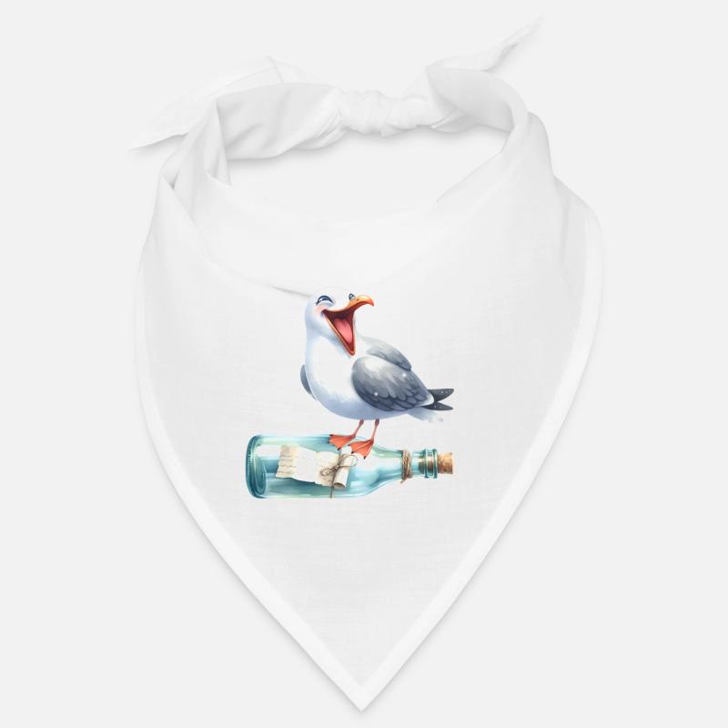 Maritime Seagull Message dans une bouteille Seagulls Bandana