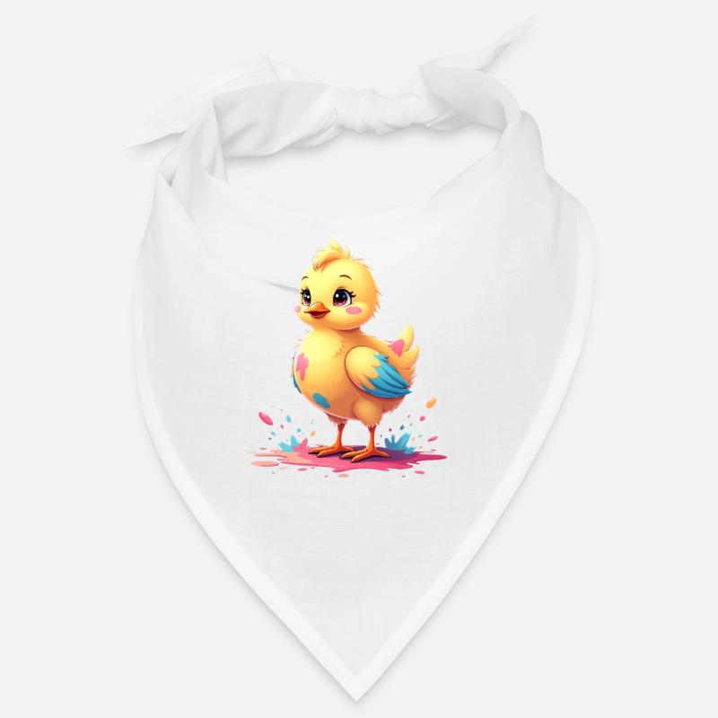 Poussin mignon avec des touches de couleur Bandana