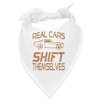 Real Cars Need Drivers Manual Shift Power - Bandana - Weiß - Vorne