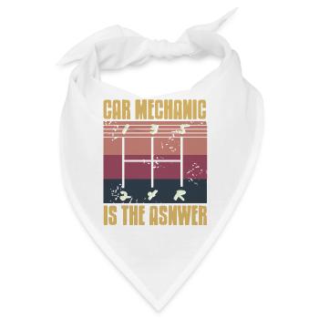Car Mechanic Is the Answer Manual Gear Humor - Bandana - Weiß - Vorne