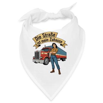 Die Straße ist mein Zuhause - Bandana - Weiß - Vorne
