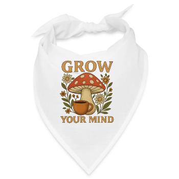 Wachstum Geist Pilz Blumen Design - Bandana - Weiß - Vorne