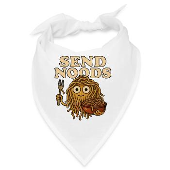 Nudelmonster mit Botschaft - Bandana - Weiß - Vorne