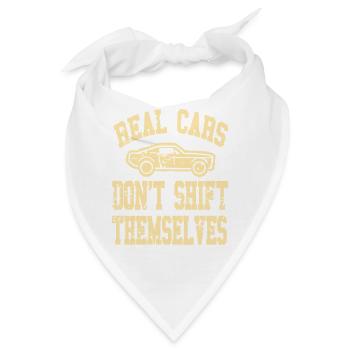 Real Cars Don’t Shift Themselves Manual Pride - Bandana - Weiß - Vorne
