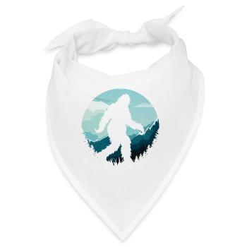 Wilder Bergsilhouetten Motiv - Bandana - Weiß - Vorne