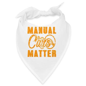 Manual Cars Matter Driving Purist Stick Shift - Bandana - Weiß - Vorne