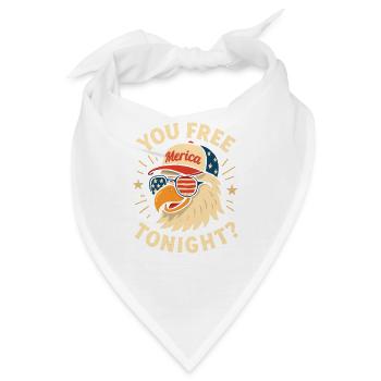 Du bist heute Abend frei, Adler, 4. Juli - Bandana - Weiß - Vorne