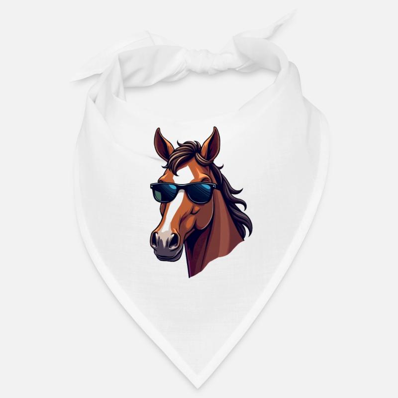 Cooles Pferd mit Sonnenbrille Bandana