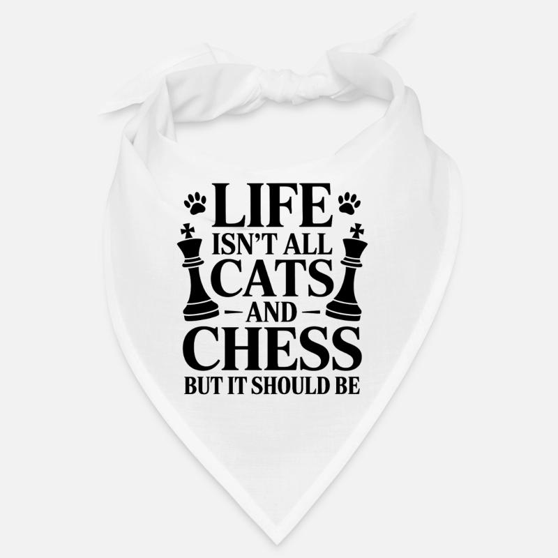 Chess Saying Chess Player Cat Chess Gift Bandana