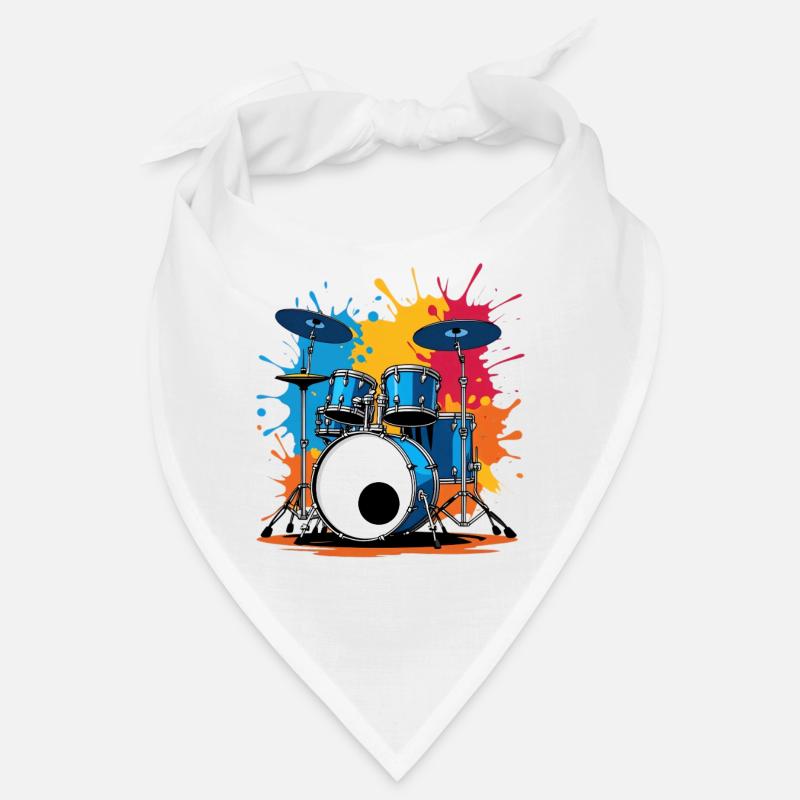 Imprimé tambour coloré avec des explosions de couleurs Bandana