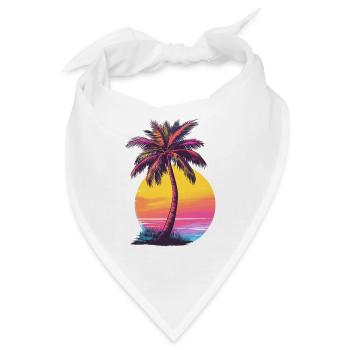 Palme - Bandana - Weiß - Vorne