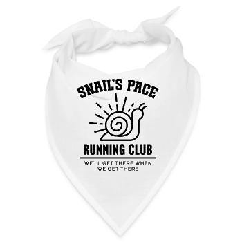 Schneckentempo Laufclub - Bandana - Weiß - Vorne