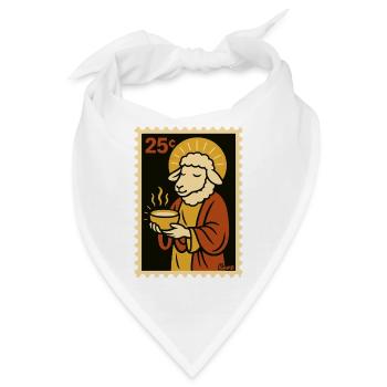Sanftes Schaf mit Heiligenschein - Bandana - Weiß - Vorne
