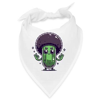 Gurke mit Afro - Bandana - Weiß - Vorne