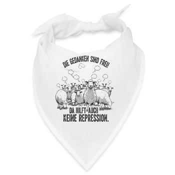 Freie Gedanken Zeigen Mut zur Rebellion - Bandana - Weiß - Vorne