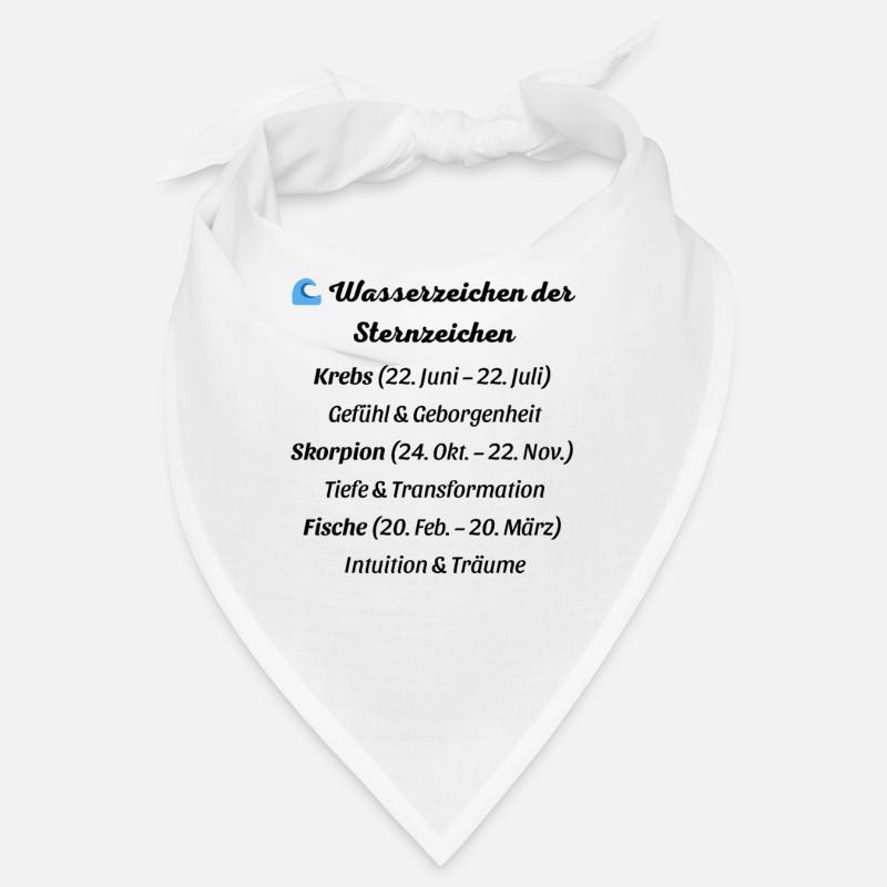 Wasserzeichen der Sternzeichen - Bandana - Weiß