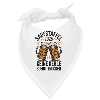 Saufstacheln 2025 Keine Kehle Bleibt Trocken - Bandana - Weiß - Vorne