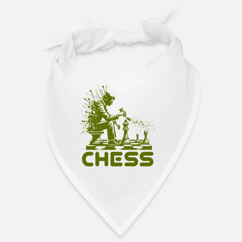 Chess Player Silhouette with Color Explosion Bandana
