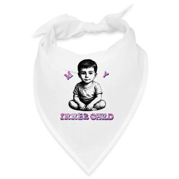Kuscheltier Kinderdesign mit UV-Lackeffekt - Bandana - Weiß - Vorne