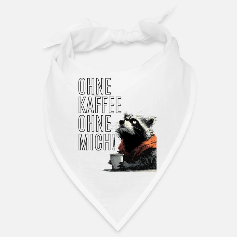 Lustiger Waschbär Kaffee Statement Bandana